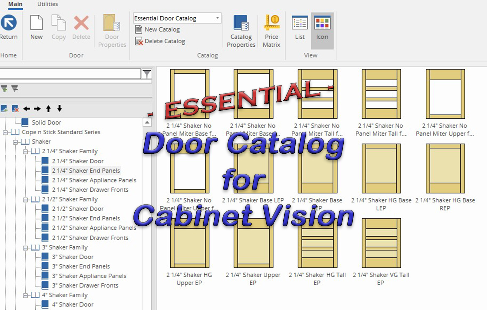 Essential Door Catalog for Cabinet Vision