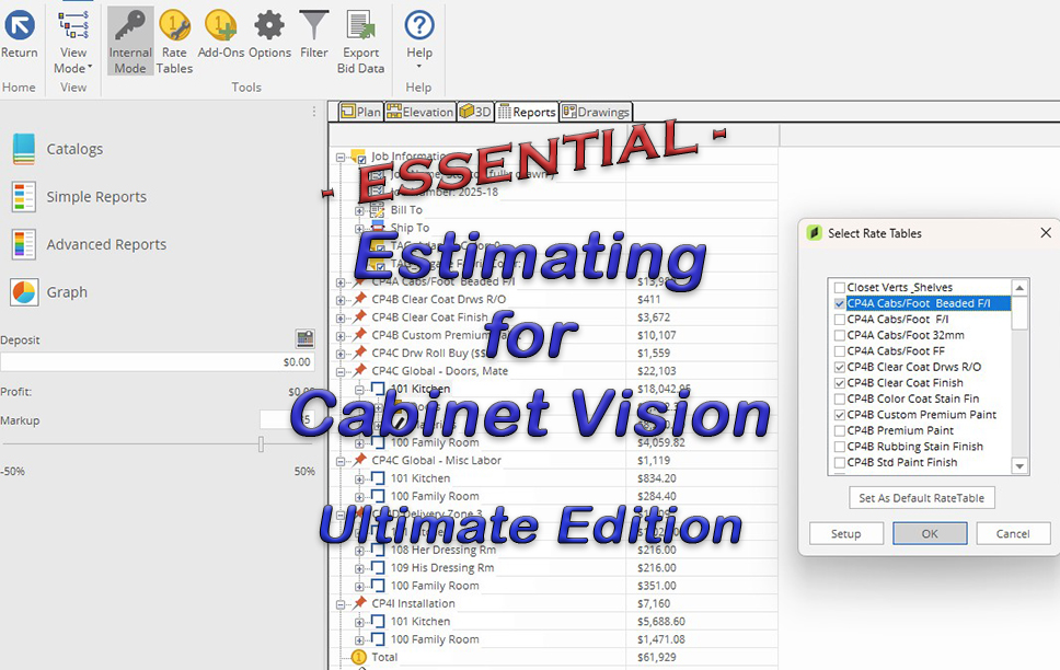 Essential Estimating for Cabinet Vision