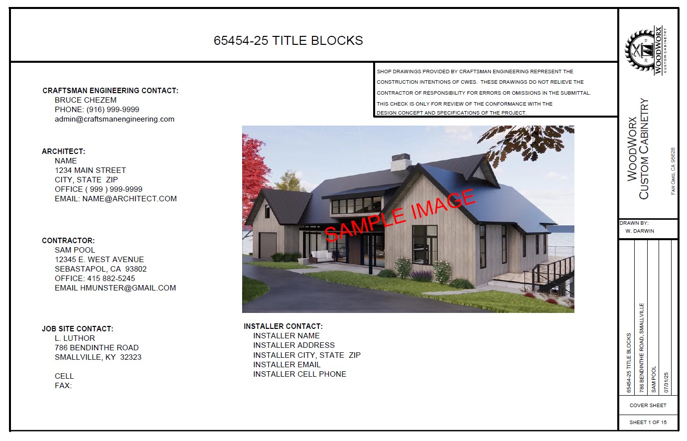01 11x17 Cabinet Vision title blocks