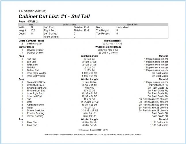 00 Assembly Sheet ASM001 NOTE